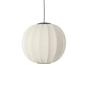 Made By Hand  - Knit-Wit 60 Round Pendant LED - Pearl White